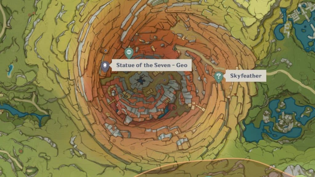 Skyfeather location in The Chasm region