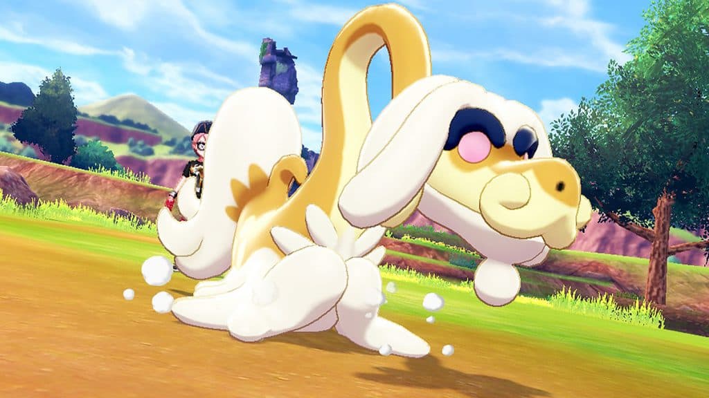 Shiny Drampa in Pokemon Sword and Shield