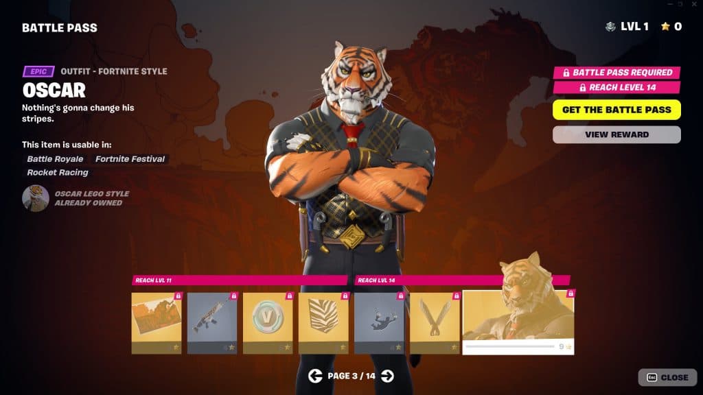 Fortnite Chapter 5 Season 1 Battle Pass' Page 3 rewards