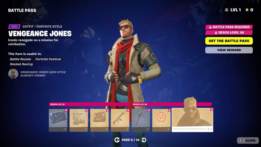 Fortnite Chapter 5 Season 1 Battle Pass' Page 5 rewards