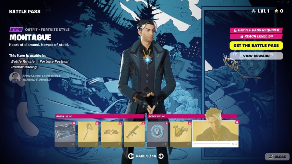 Fortnite Chapter 5 Season 1 Battle Pass' Page 9 rewards