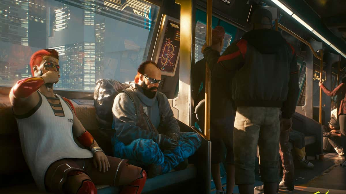 The metro in Cyberpunk 2077 Update 2.1