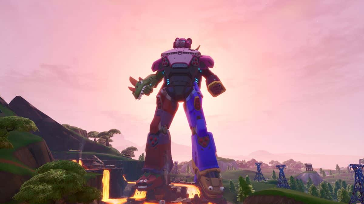 fortnite mecha team leader skin in the air