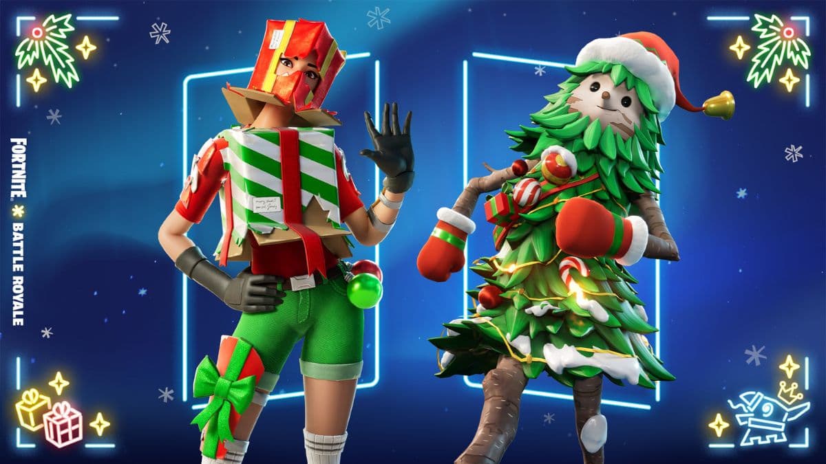 Fortnite Winterfest Bushranger and Holiday Boxy Christmas skins