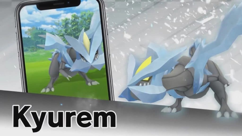 pokemon go raid boss kyurem in game screen