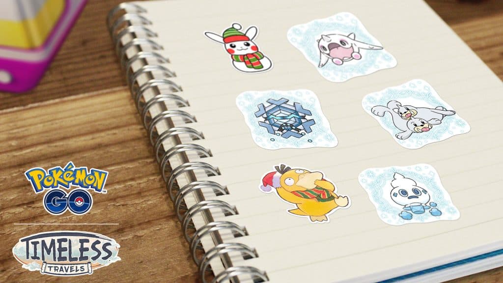 Pokemon Go Winter Holiday stickers