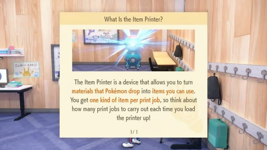 The Item Printer in Pokemon Scarlet and Violet.