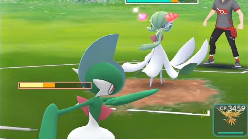 pokemon go ralts evolutions gardevoir and gallade in battle