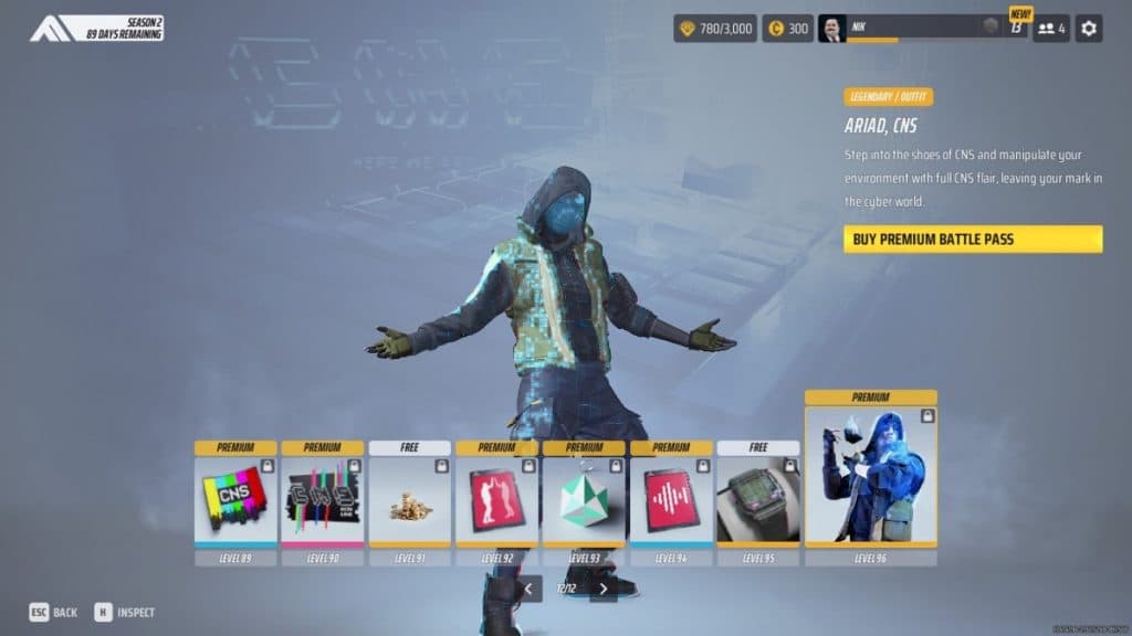 The Finals Season 2 Battle pass Level 96 skin