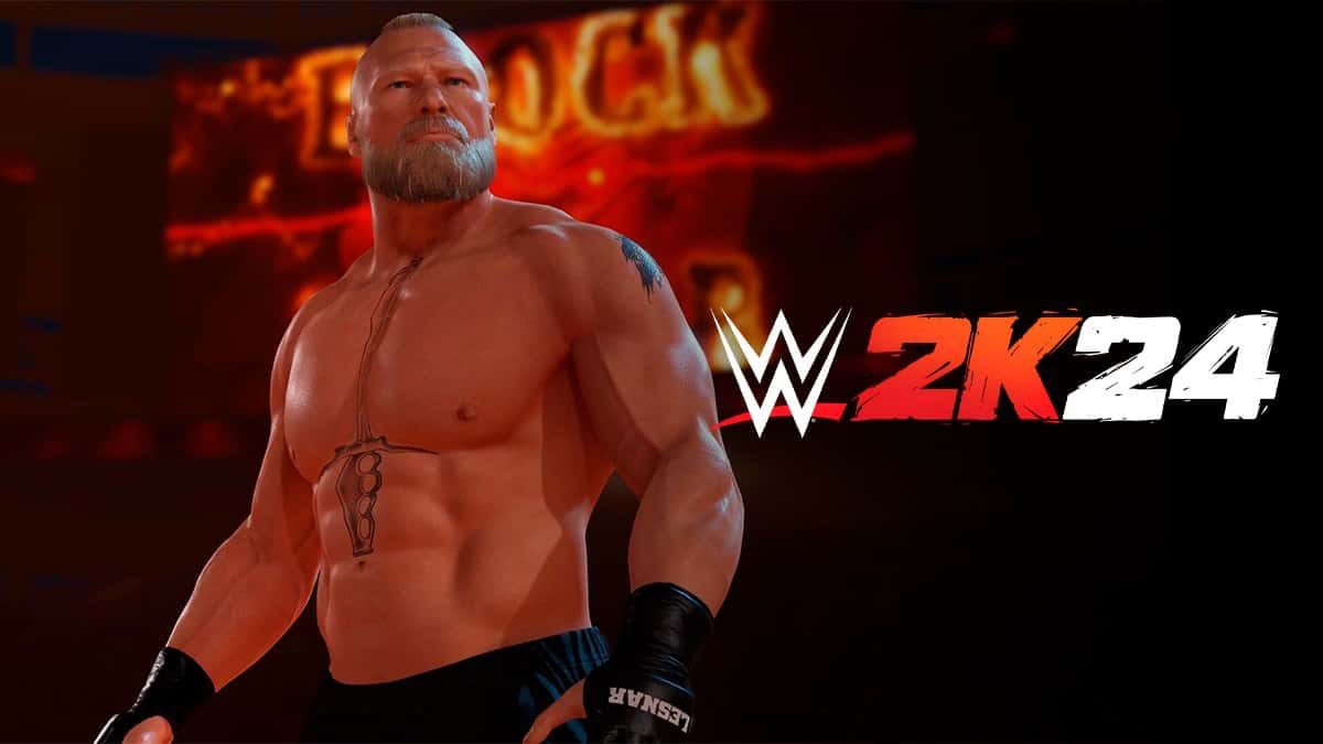 Wrestler Brock Lesnar in WWE 2K24