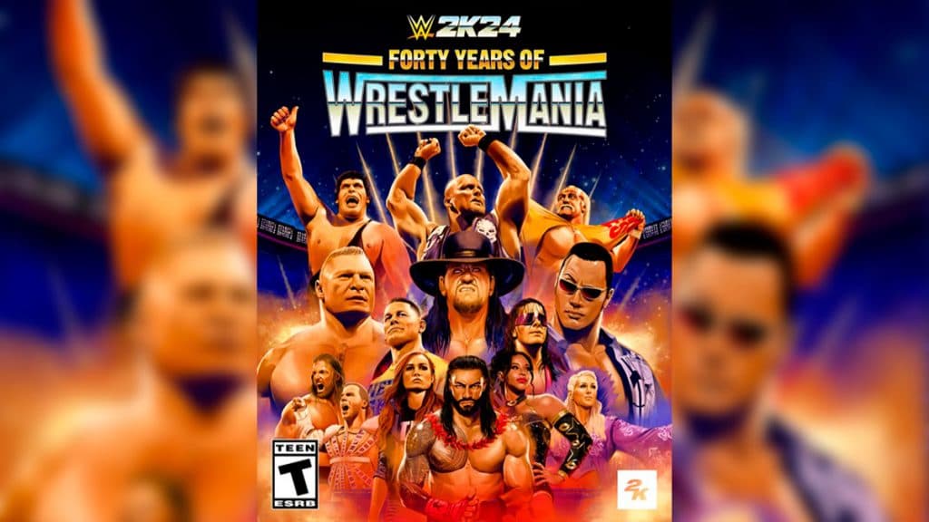 WWE 2K24 Forty Years of WrestleMania cover