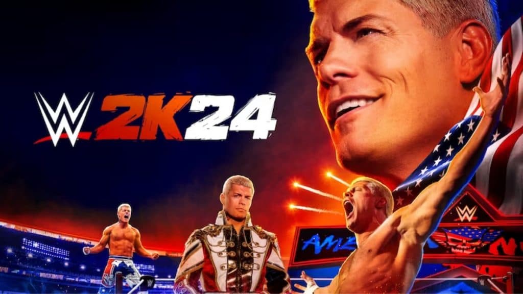 Cody Rhodes in WWE 2K24 Standard edition cover