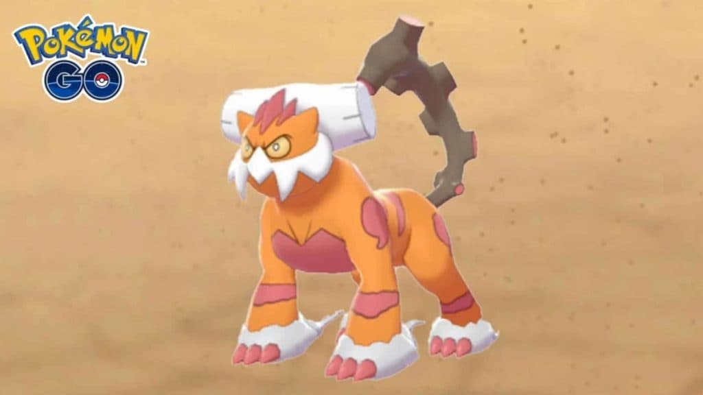 pokemon go legendary landorus therian with ground-type background