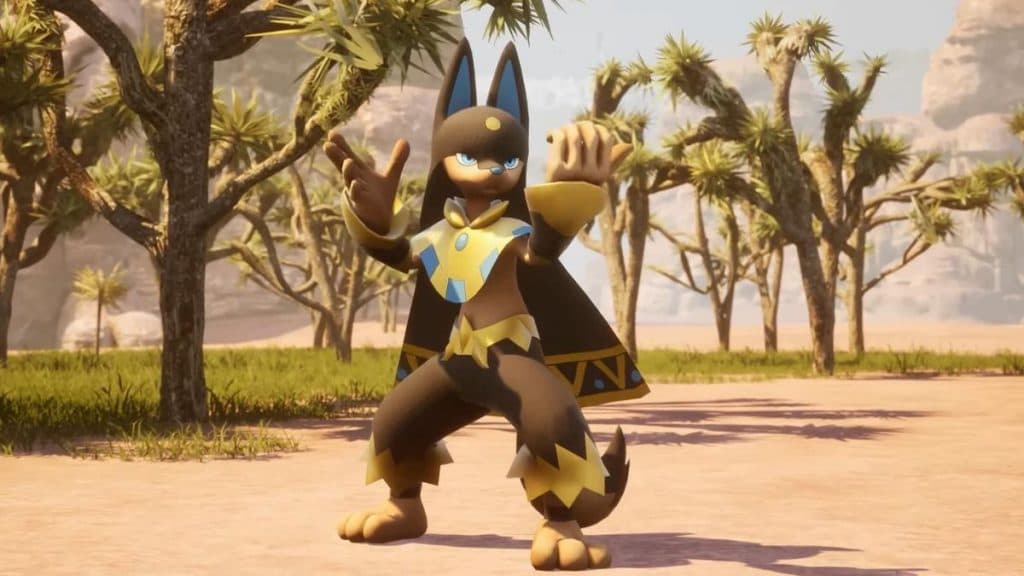 Anubis ready to fight in Palworld