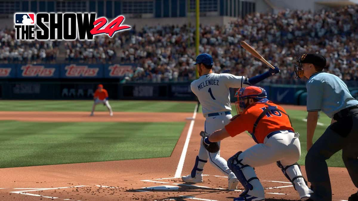 Kansas City Royals' MJ Melendez batting in MLB The Show 2024