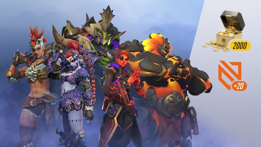 Junker Queen, Moira, Roadhog, Orisa, and Widowmaker in Overwatch 2 Season 8