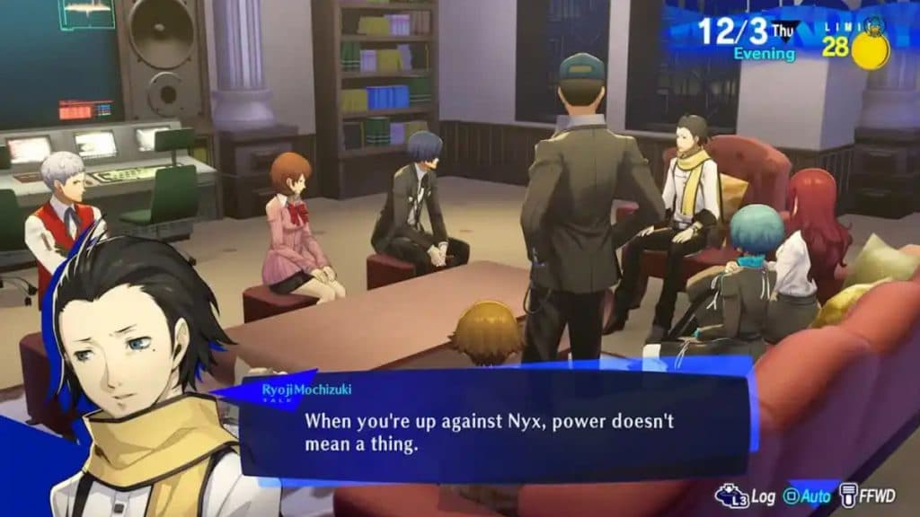 Ryoji Mochizuki and SEES in Persona 3 Reload.