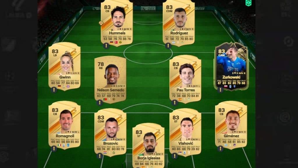 EA FC 24 POTM Jota SBC 83-rated squad