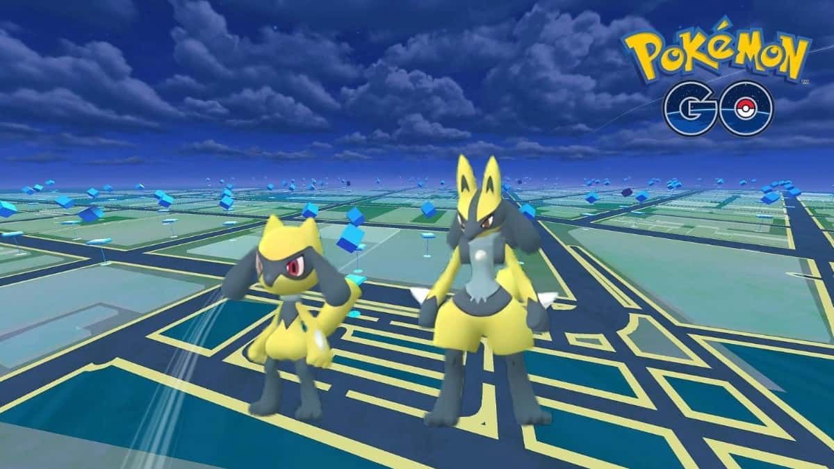 pokemon go shiny riolu and its evolution lucario