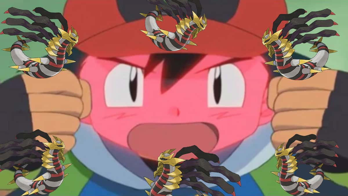 Angry Ash and Giratina