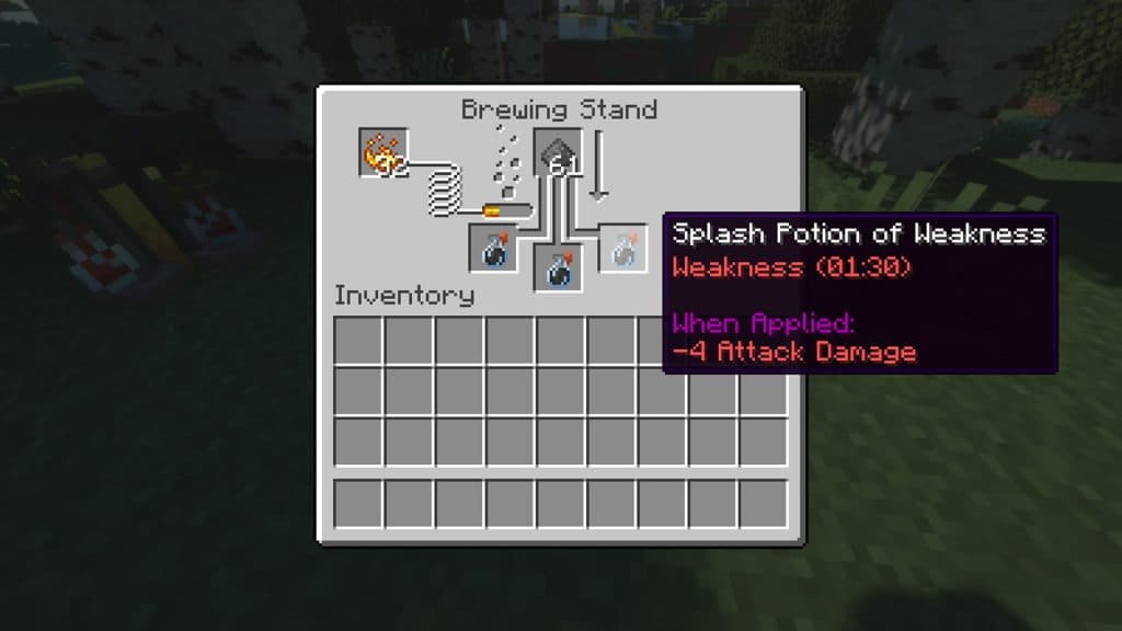 Splash Potion of Weakness in Minecraft.