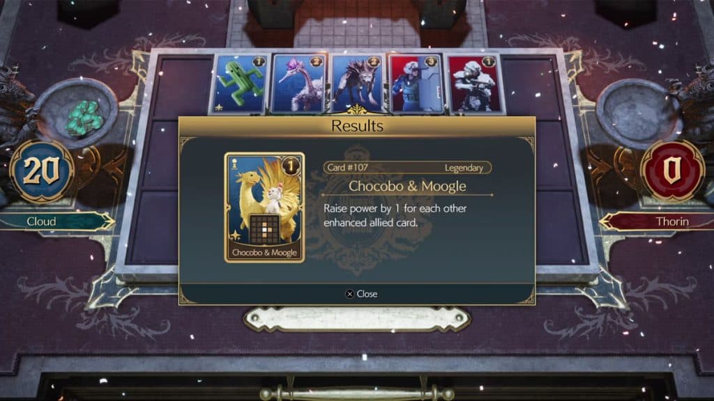 Chocobo and moogle card FF7 Rebirth.