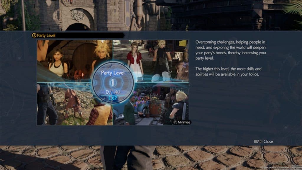 Party Level in FF7 Rebirth.