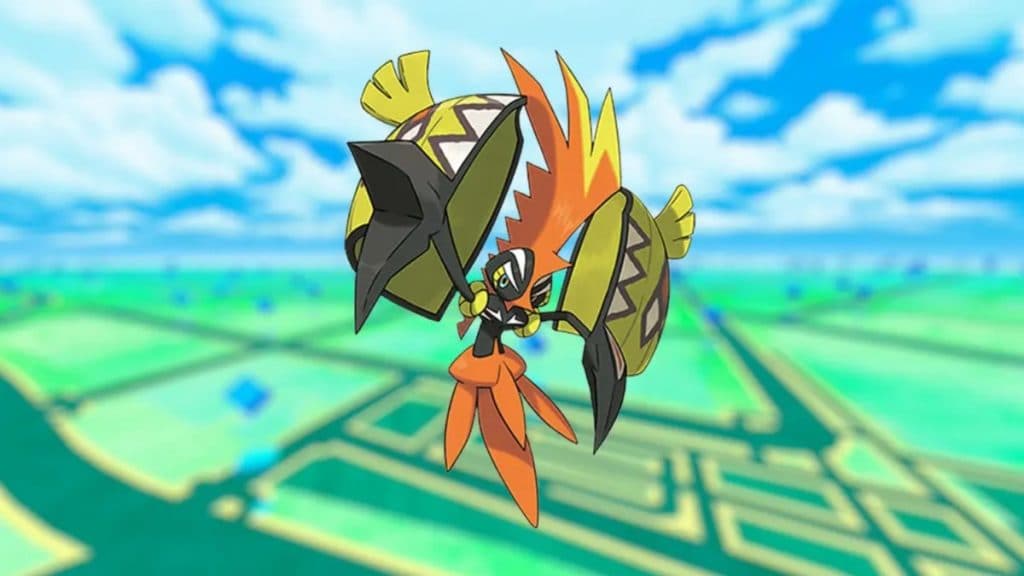 pokemon go tapu koko with game background