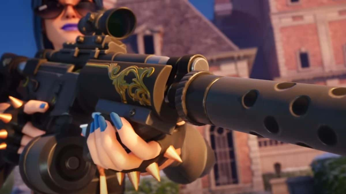 fortnite character holding gun