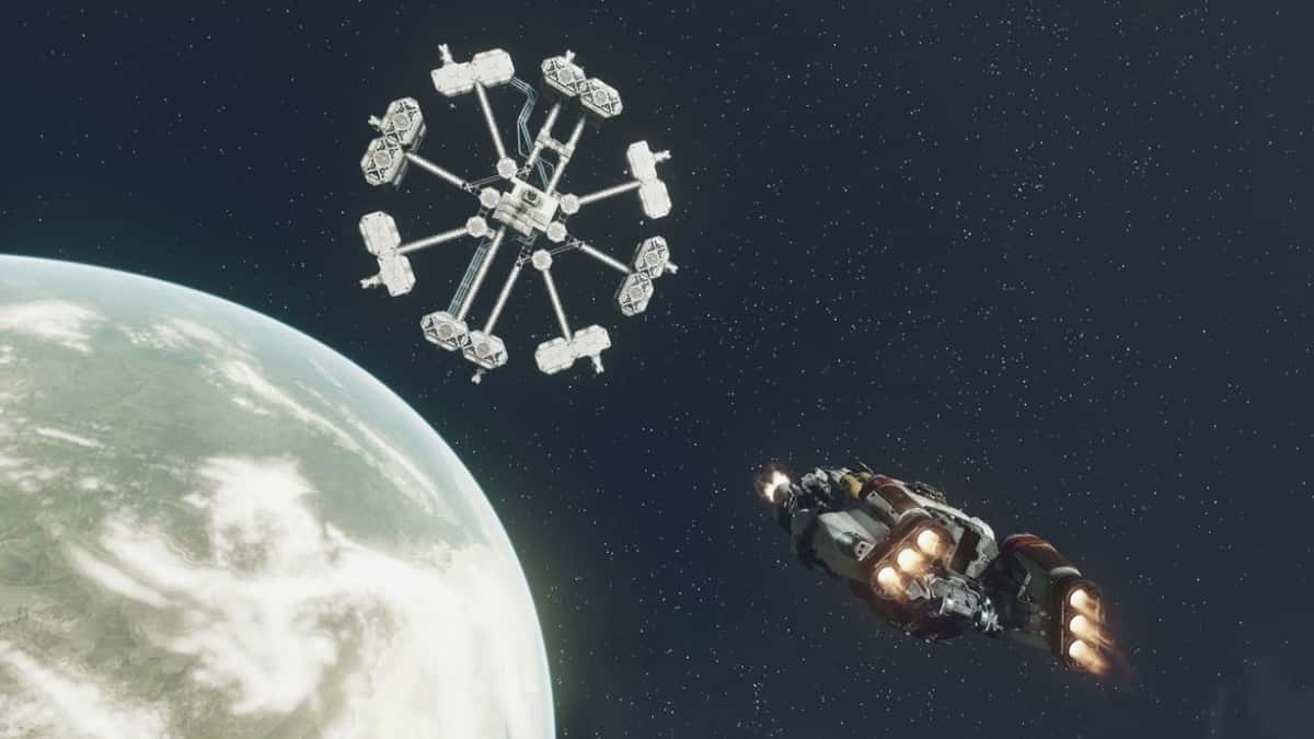 A space station in Starfield