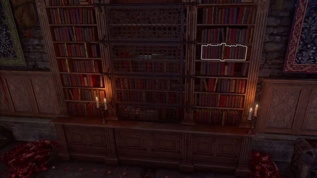 A bookcase in Baldur's Gate 3