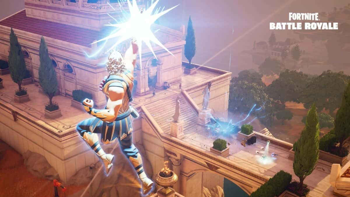 Zeus at Mount Olympus in Fortnite