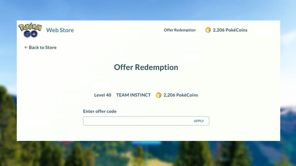 Pokemon Go Code Redemption website