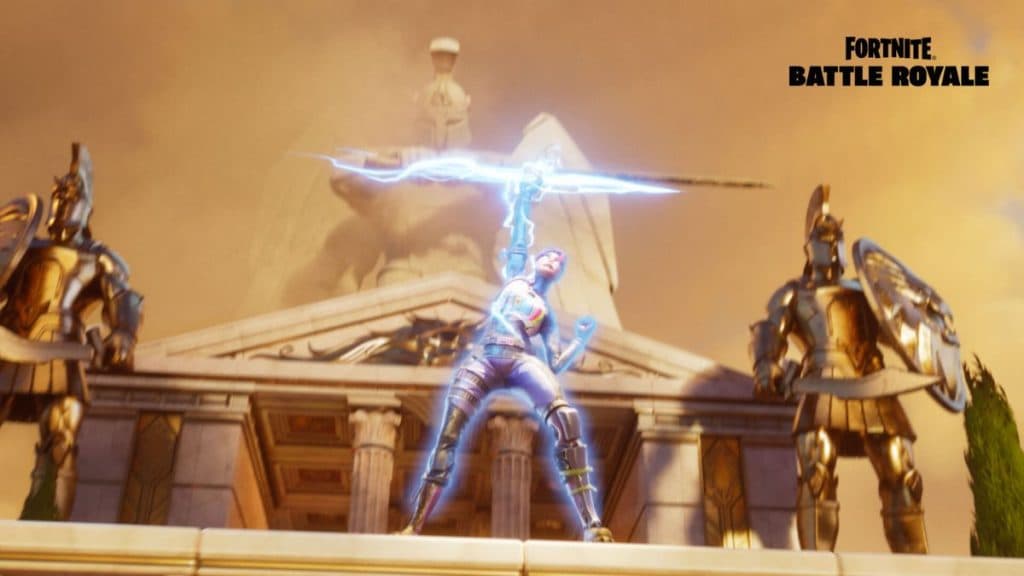 Fortnite player with lightning bolt