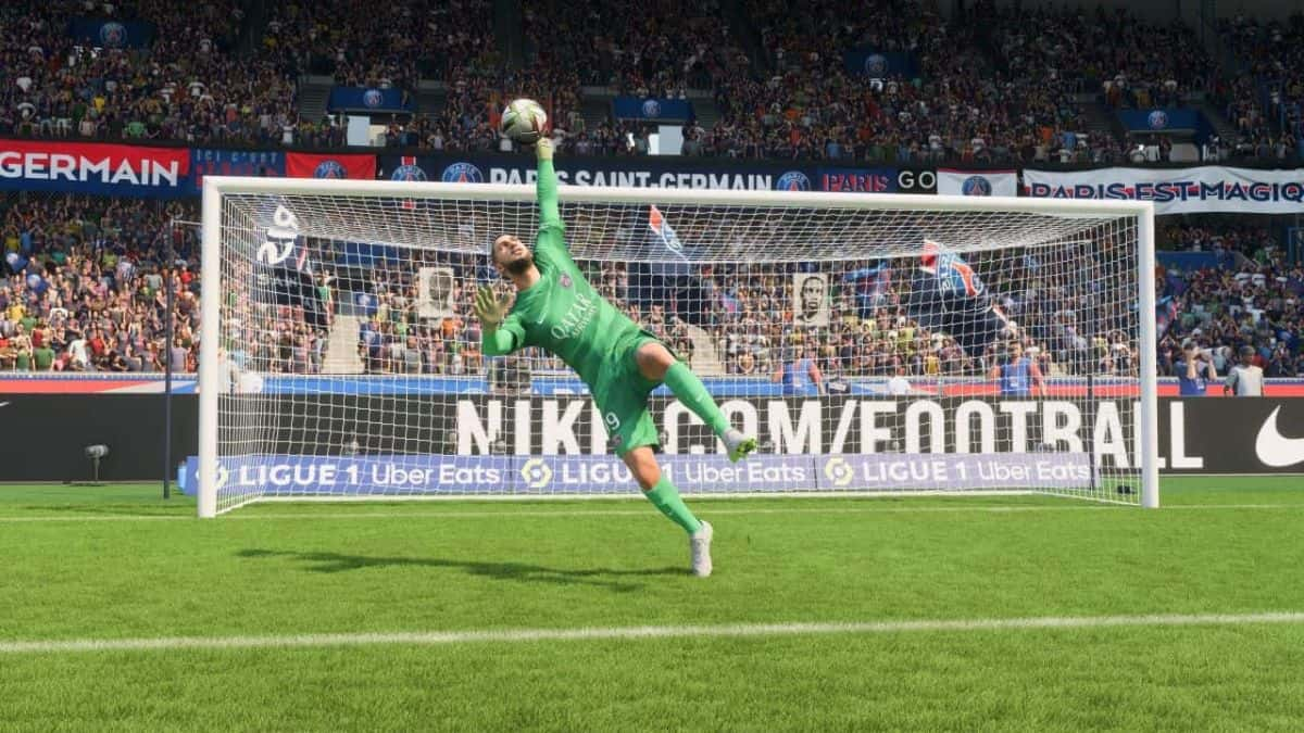 Donnarumma making save in EA FC 24