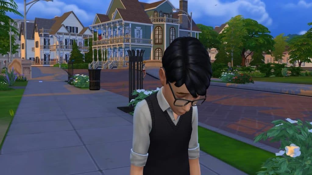 Sad Sims character