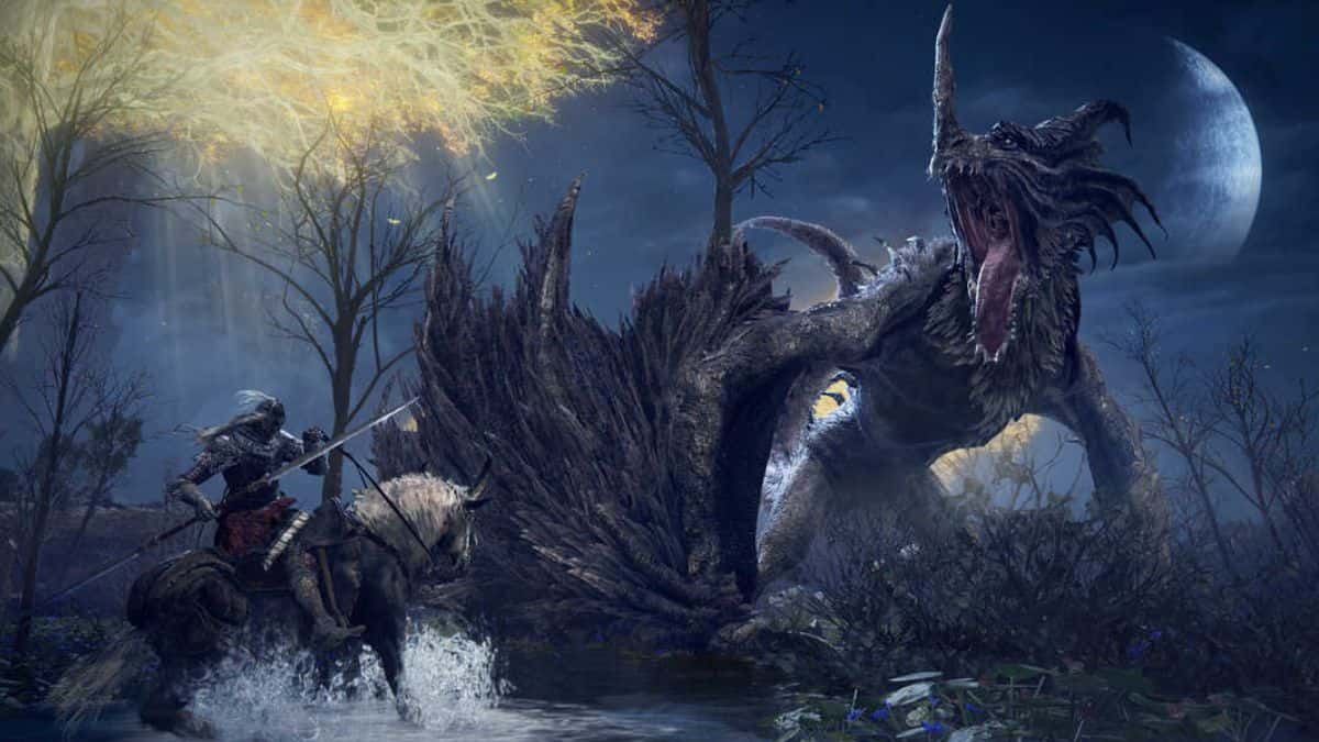 Elden Ring player fighting a boss