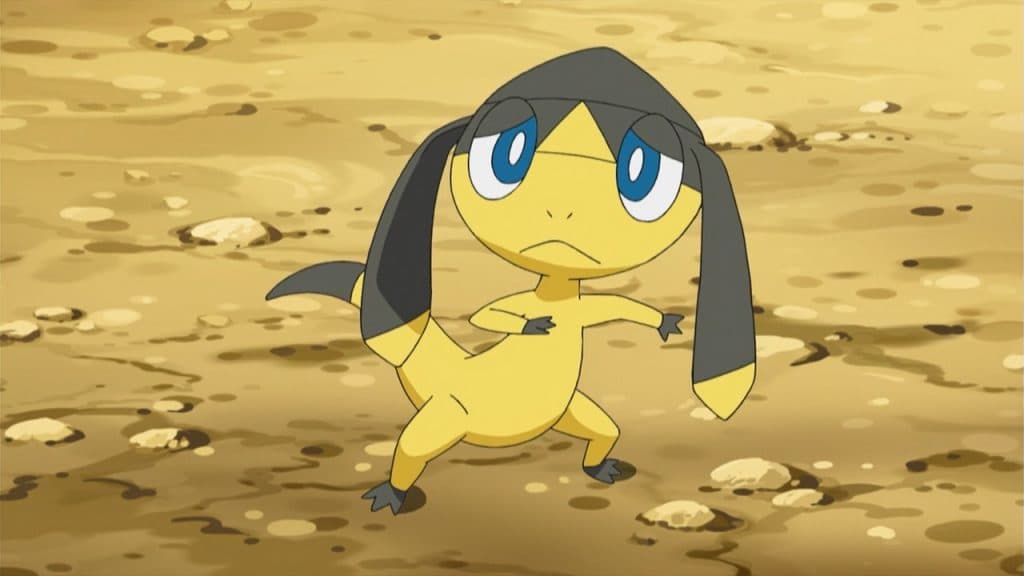 Alexa's Helioptile in Pokemon anime