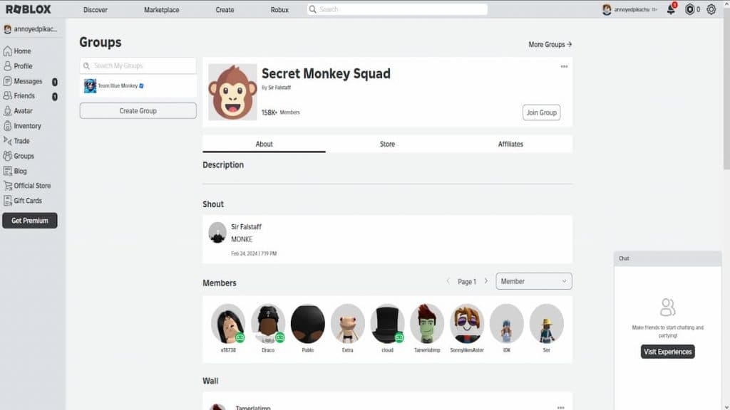 Secret Monkey Squad group