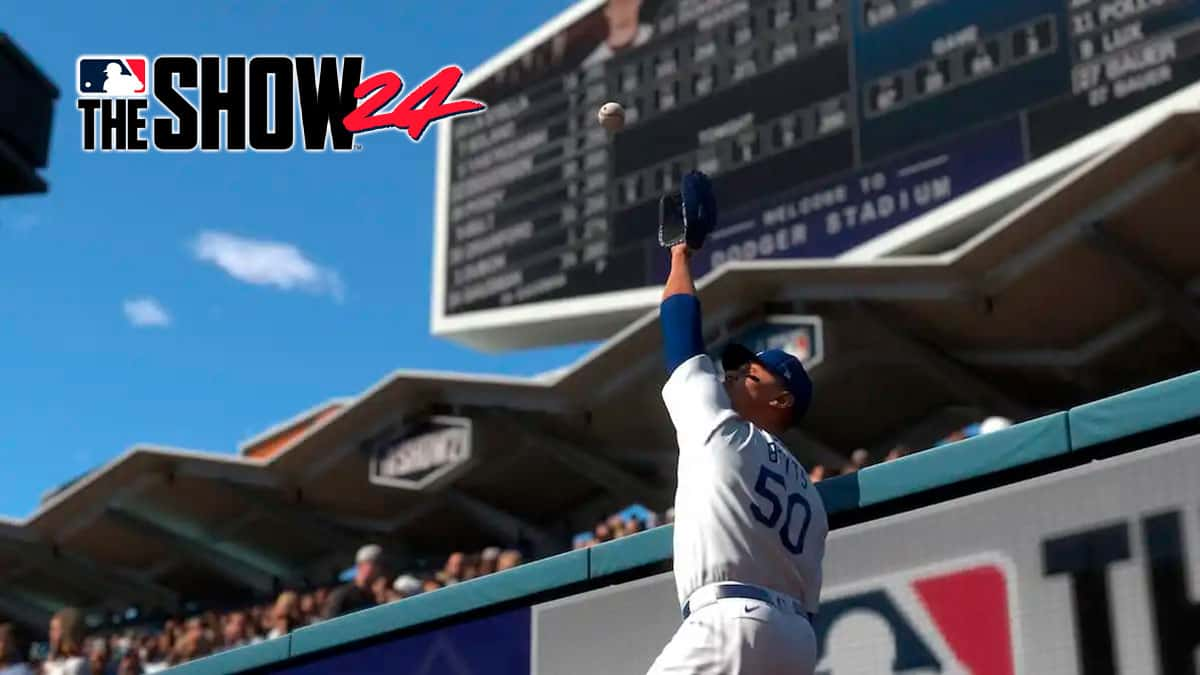 MLB The Show 24 player robbing a home run