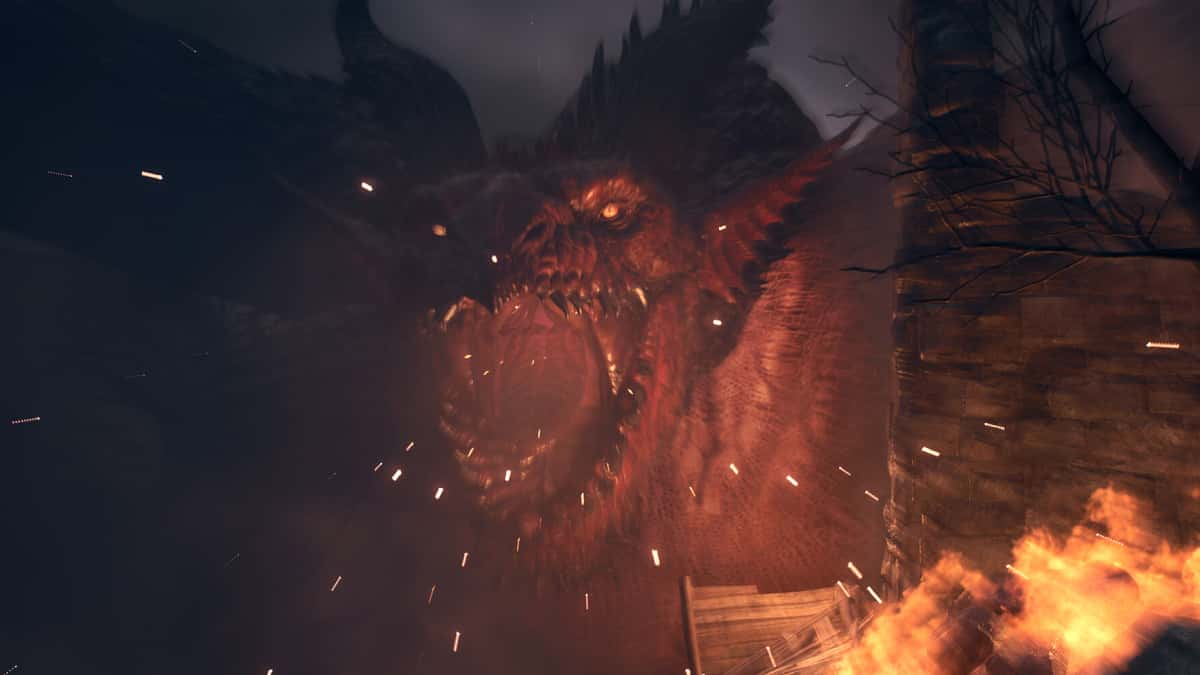 A dragon roaring in Dragon's Dogma 2