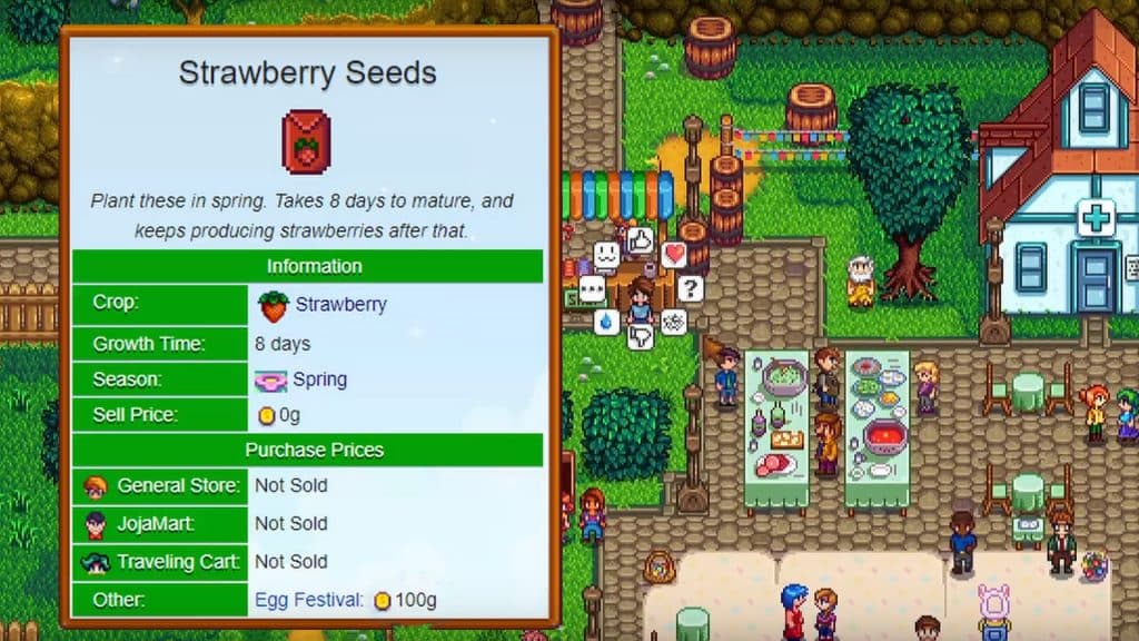 Strawberry Seeds in Stardew Valley.