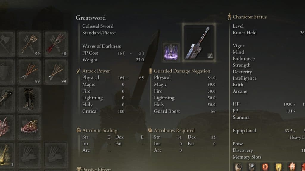 Greatsword in Elden Ring