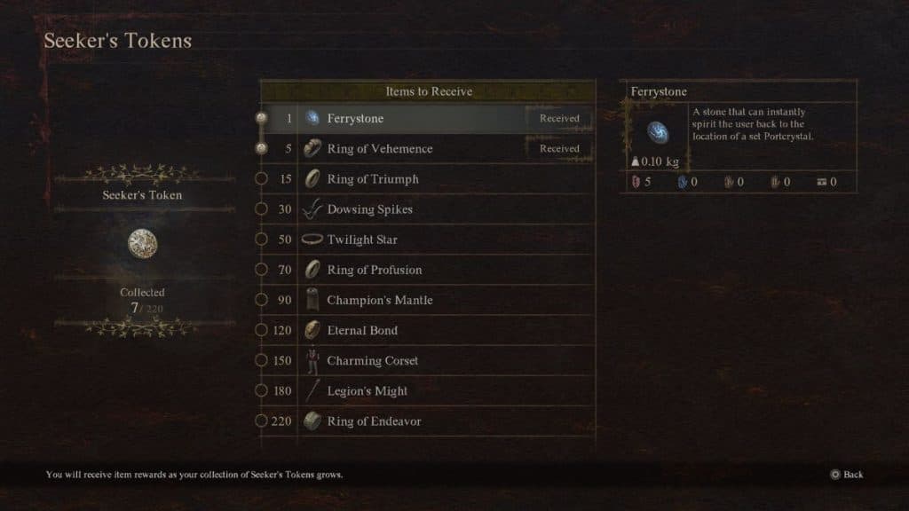 seekers tokens rewards in dragons dogma 2