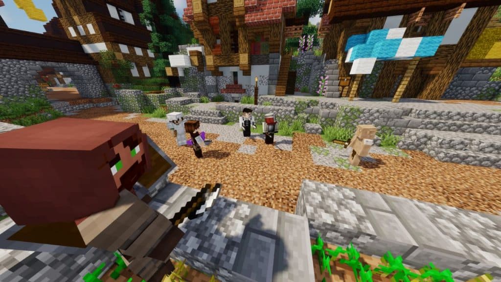 Roleplay Hub server gameplay in Minecraft