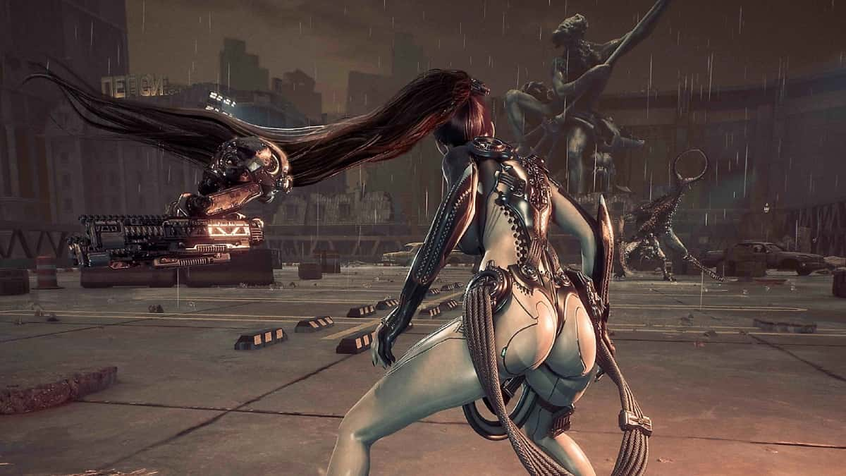 Eve preparing for battle in Stellar Blade