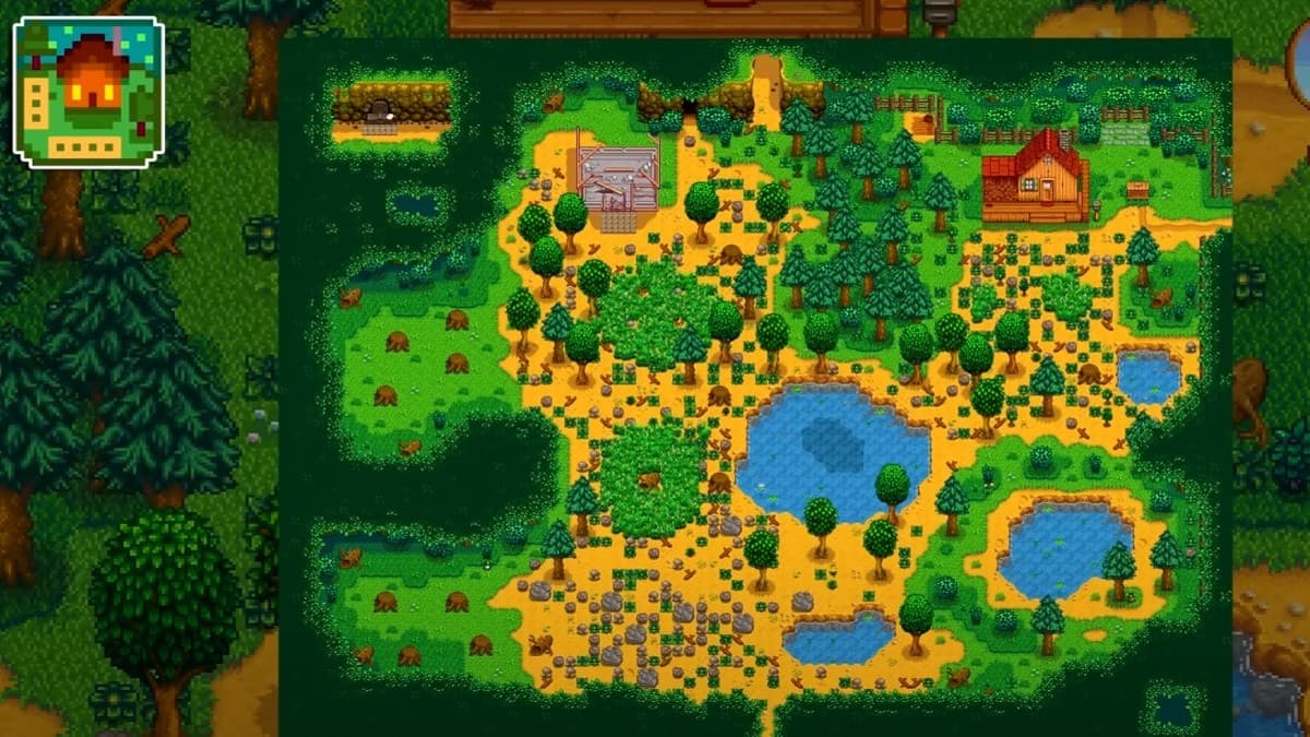 Stardew Valley forest farm layout