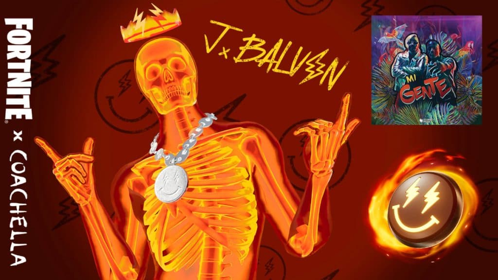 Fortnite x Coachella 2024 Inferno Skeleton Balvin bundle