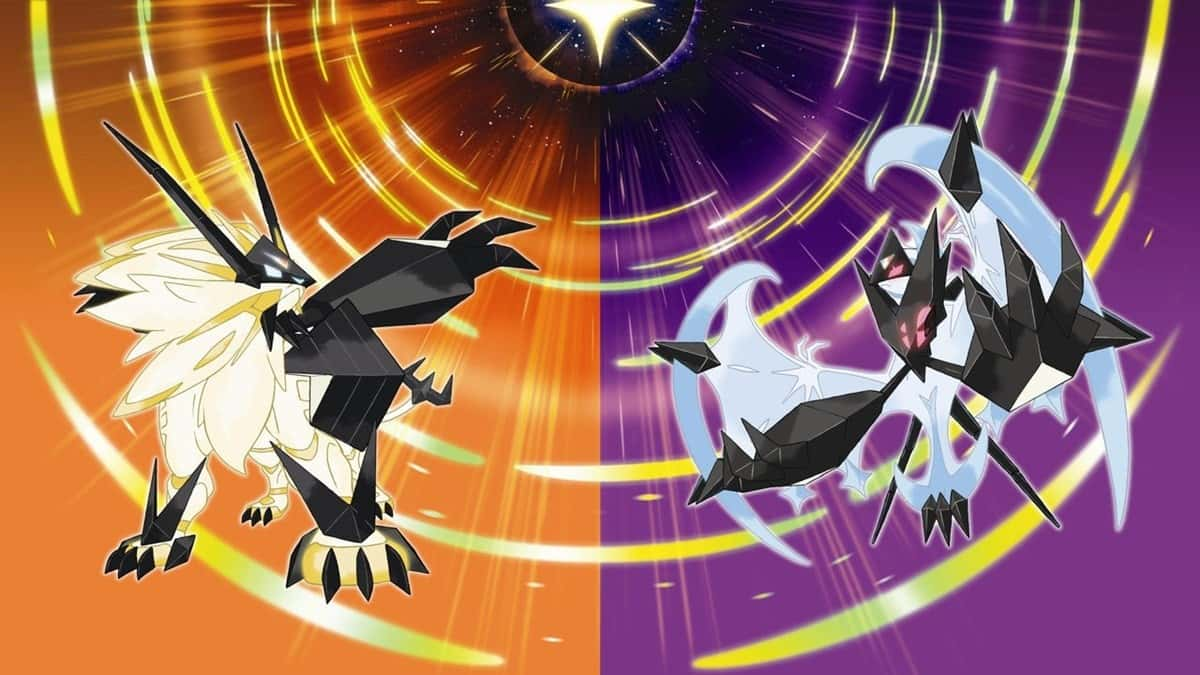 Dusk Mane Necrozma and Dusk Wings Necrozma in Pokemon Ultra Sun and Ultra Moon