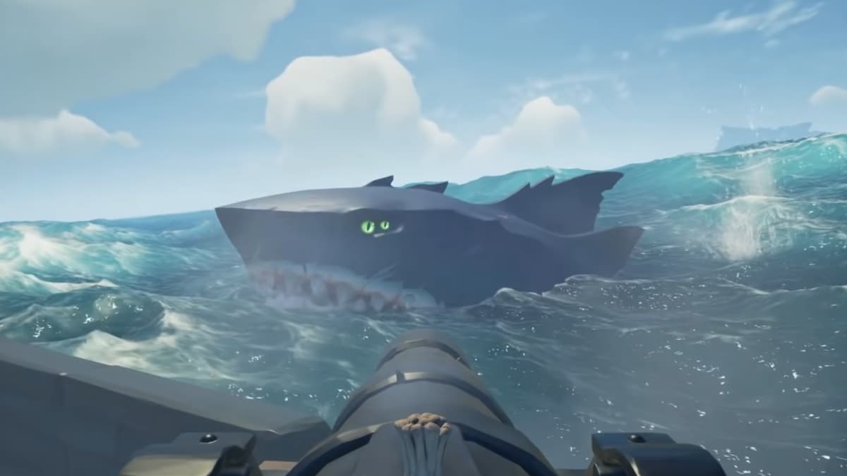 A Megalodon in Sea of Thieves